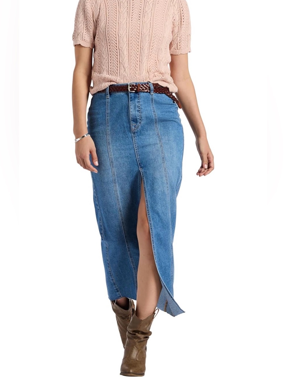Buffalo David Bitton Blue Denim Skirt with Branded Tag